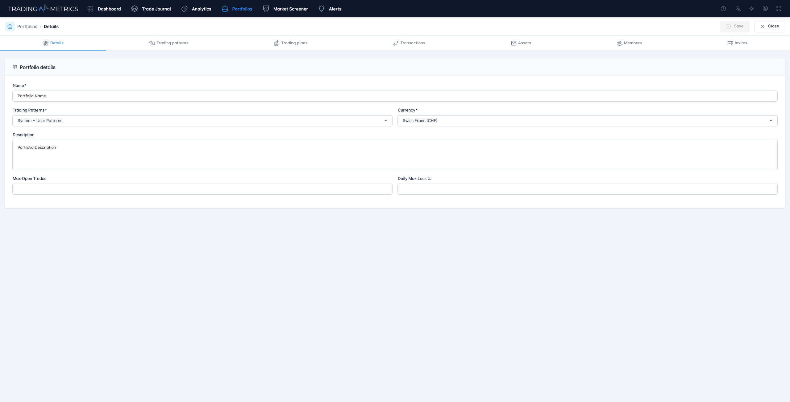 Portfolio Details